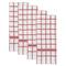 DII® Barn Red Windowpane Terry Dishtowels, 4ct.